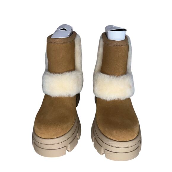 NWB UGG Brooklyn Sunburst Chestnut Brown Platform Ankle Booties Boots Size 8 - Picture 7 of 10